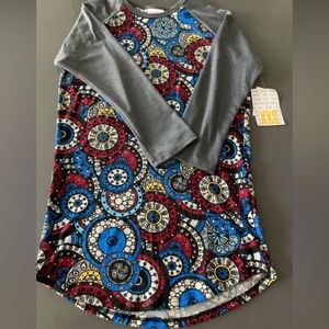 LulaRoe Randy Geometric Circles Baseball Tshirt